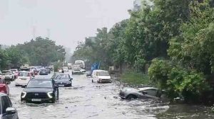 Waterlogged Abul Fazal Enclave photo by Okhla Times