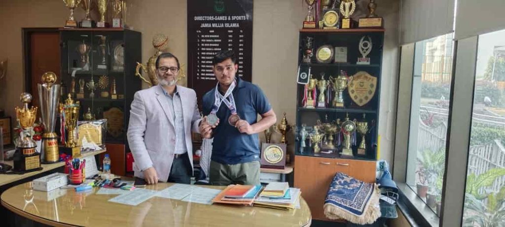 Jamia shooting star Mukabir wins medals at National Games Mukabir